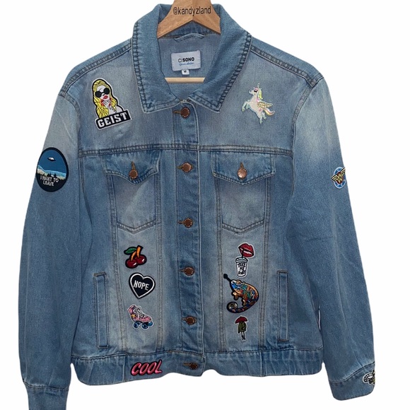 Ci Sono Jackets & Blazers - CI SONO Stylish Patched Up Denim Jacket